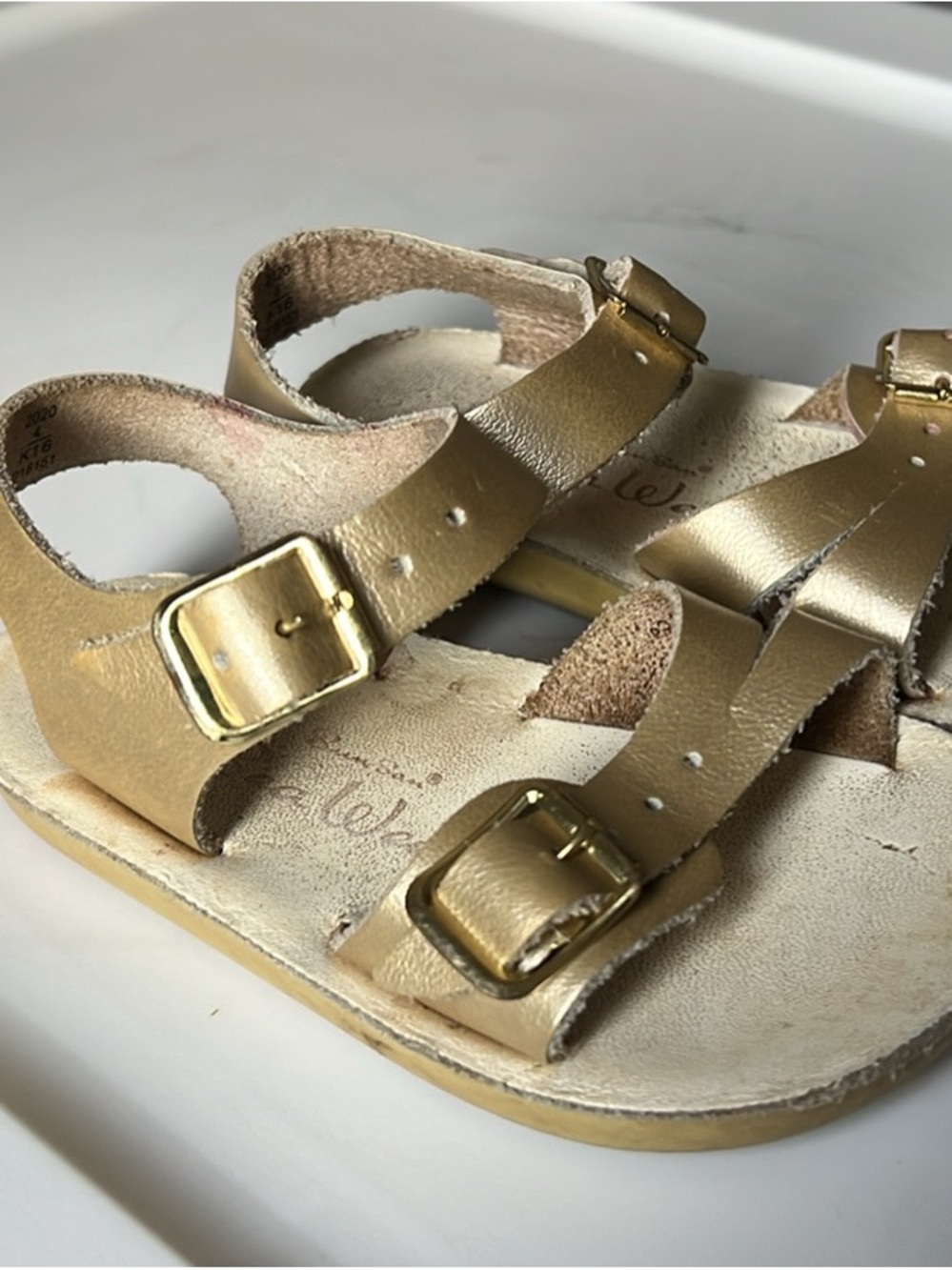 Girls Gold Sea Wees Sandals